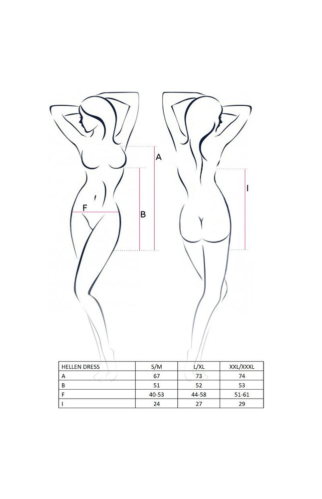 PASSIONE - DONNA ABITO HELLEN E PERIZOMA TAGLIA S/M