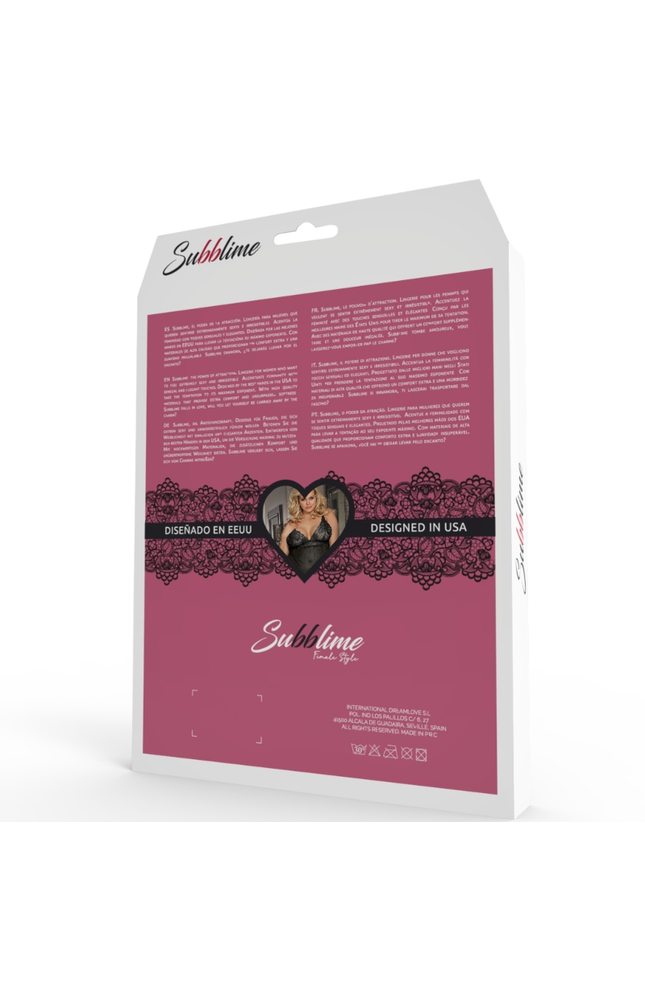SUBBLIME - BABYDOLL LACCI FLOREALI ROSSO S/M