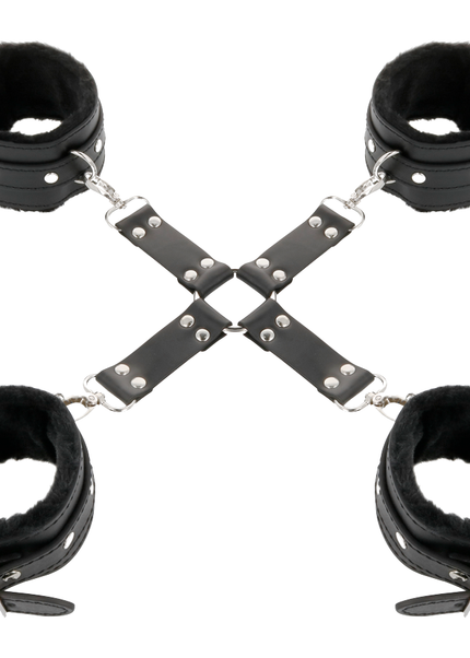 DARKNESS - MANETTE IN PELLE PER PIEDI E MANI NERE