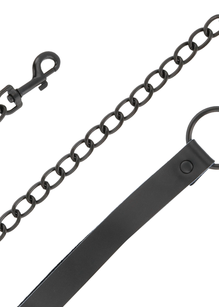 DARKNESS - MANETTE E COLLETTO IN PELLE NERA