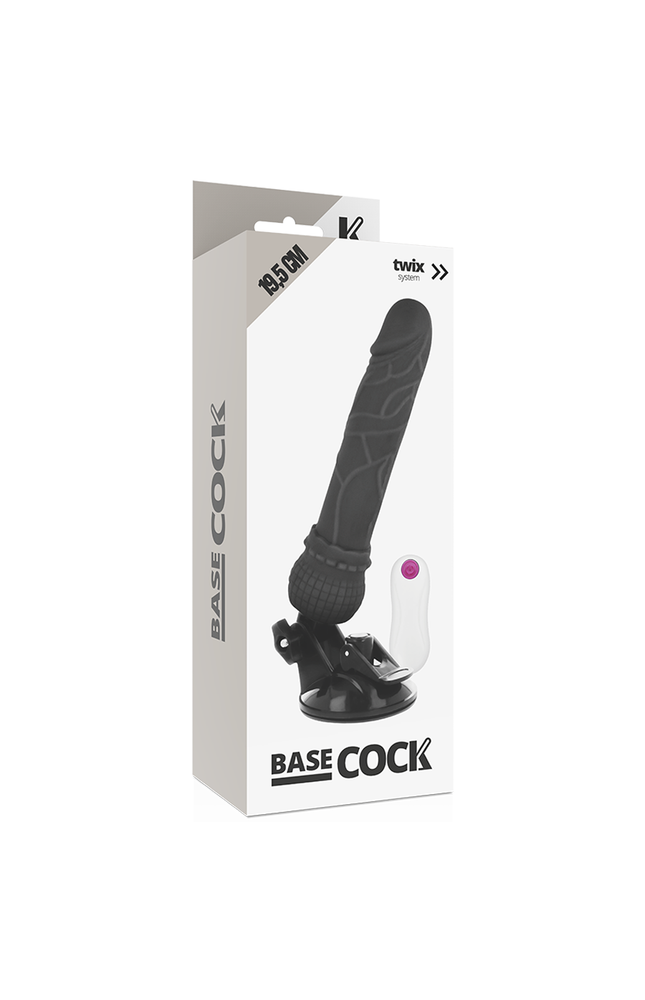 BASECOCK - VIBRATORE TELECOMANDO NATURALE REALISTICO 19.5 CM -O- 4 CM