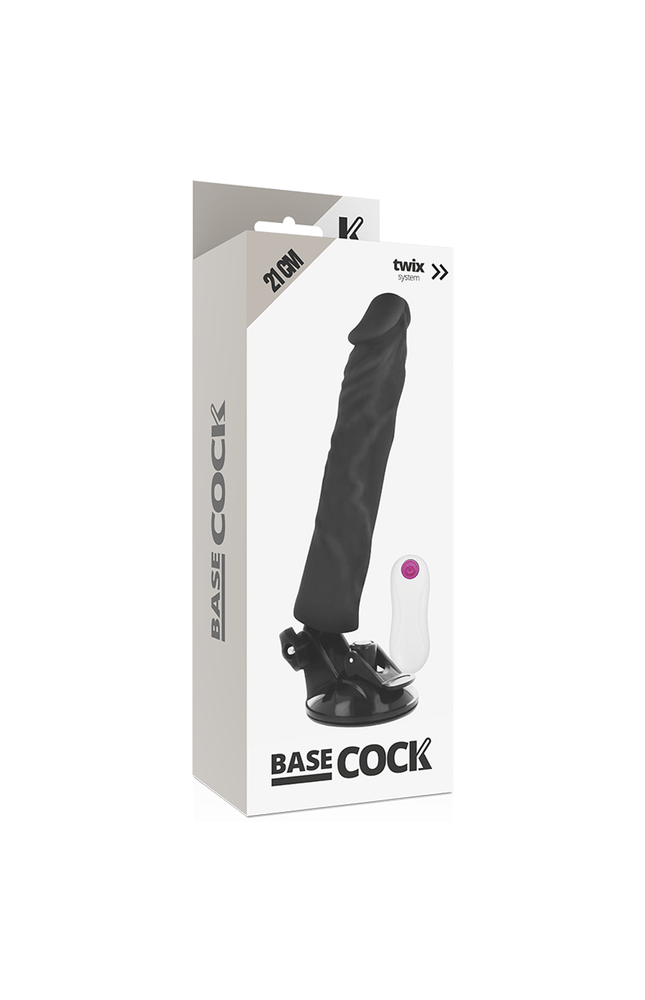 BASECOCK - VIBRATORE REALISTICO TELECOMANDO NATURALE 21 CM -O- 4 CM