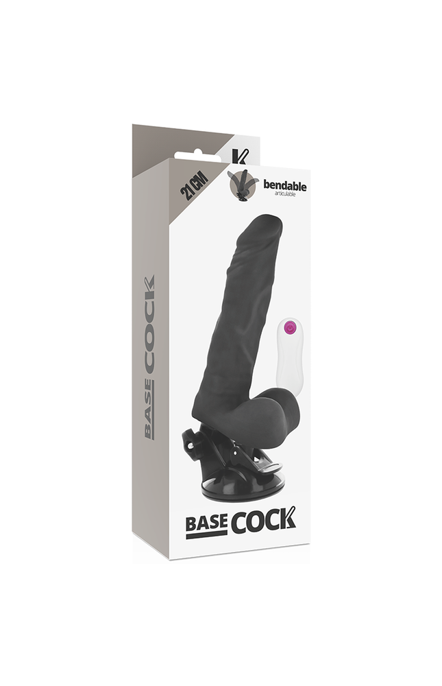 BASECOCK - VIBRATORE ARTICOLABILE TELECOMANDO NATURALE 21 CM -O- 5 CM