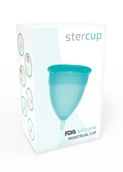 STERCUP - COPPA MESTRUALE IN SILICONE FDA ACQUAMARINA - TAGLIA L