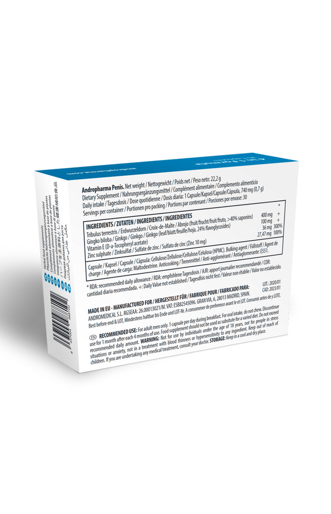 ANDROPHARMA PENIS - INTEGRATORE PER L'ALLARME DEL PENE