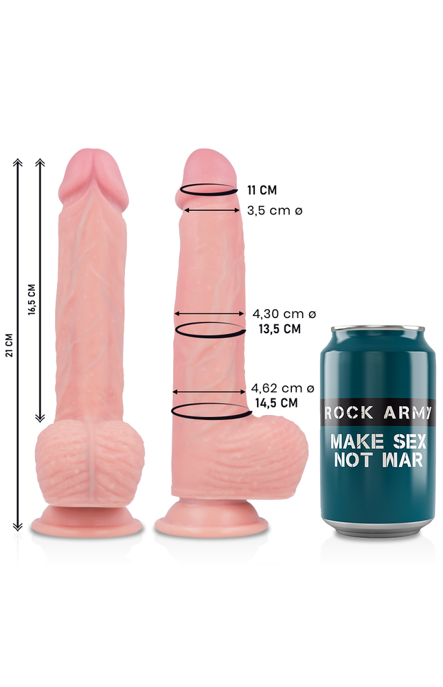 ROCKARMY - DILDO IN SILICONE LIQUIDO PREMIUM SPITFIRE 21 CM -O- 4.62 CM