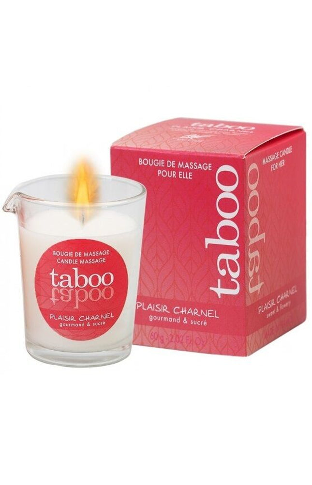 RUF - CANDELA DA MASSAGGIO TABOO PER LEI PLAISIR CHARNEL AROMA DI FIORI DI CACAO