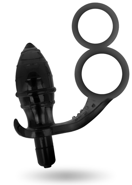 ADDICTED TOYS - PLUG ANALE CON DOPPIO ANELLO NERO