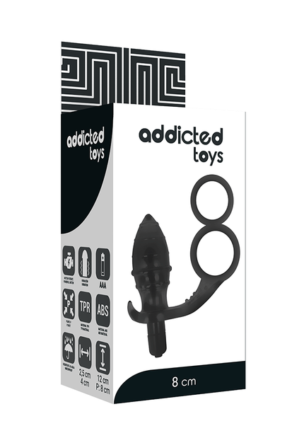 ADDICTED TOYS - PLUG ANALE CON DOPPIO ANELLO NERO