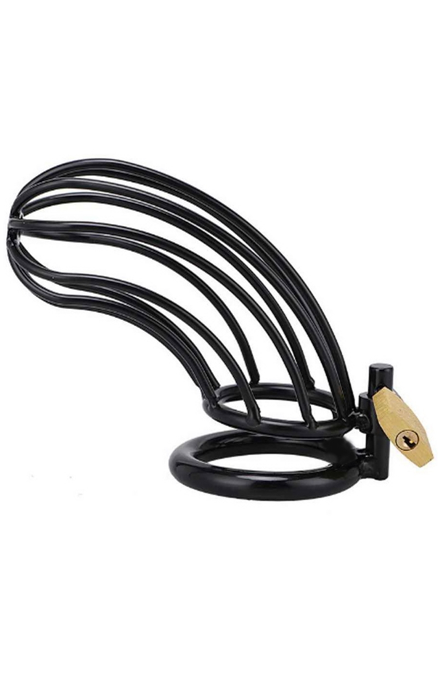 METAL HARD - GABBIA PER ANELLI DI CASTIT PER UCCELLI NERI