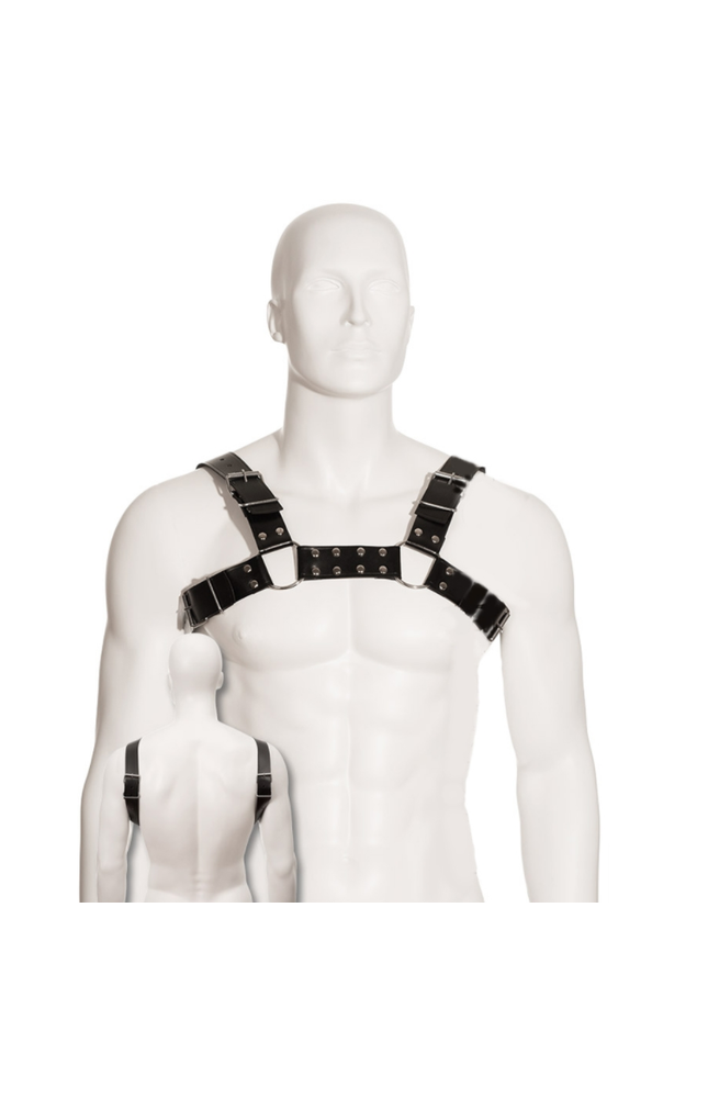 CORPO IN PELLE - IMBRACATURA PER BULL DOG ​​NERA