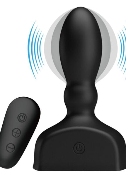 MR PLAY - TELECOMANDO PLUG ANALE GONFIABILE NERO