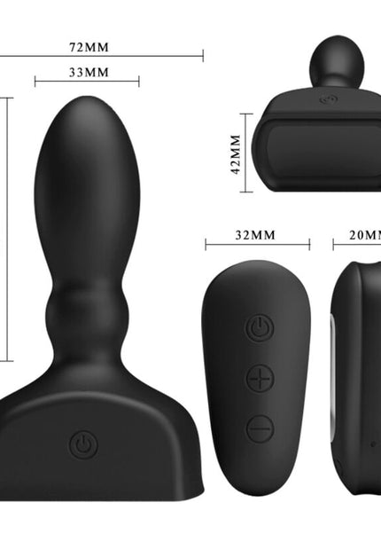 MR PLAY - TELECOMANDO PLUG ANALE GONFIABILE NERO