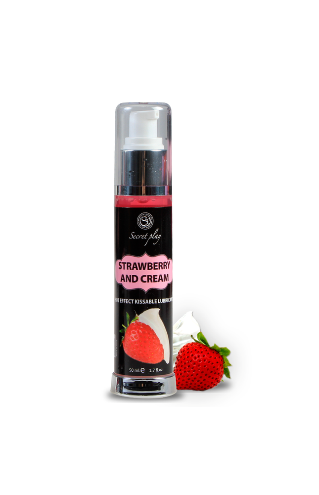 SECRETPLAY - LUBRIFICANTE 2-1 EFFETTO CALORE FRAGOLA E CREMA 50 ML