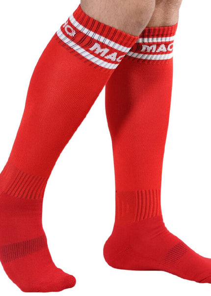 MACHO - CALZINO LUNGO TAGLIA UNICA ROSSO