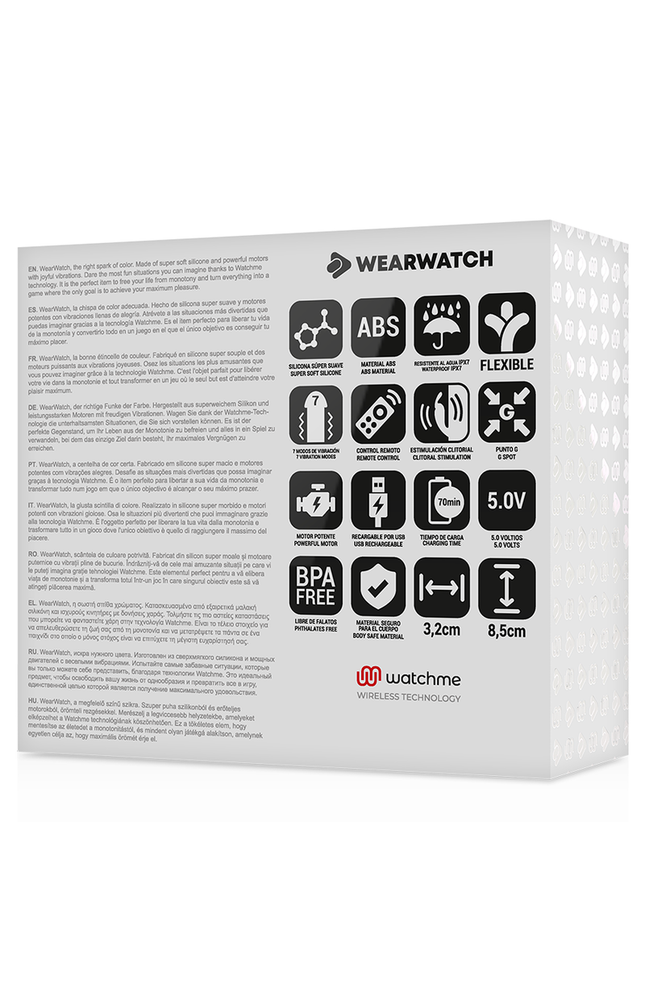 WEARWATCH - OROLOGIO VIBRATORE A DOPPIA TECNOLOGIA ACQUAMARINA / JET