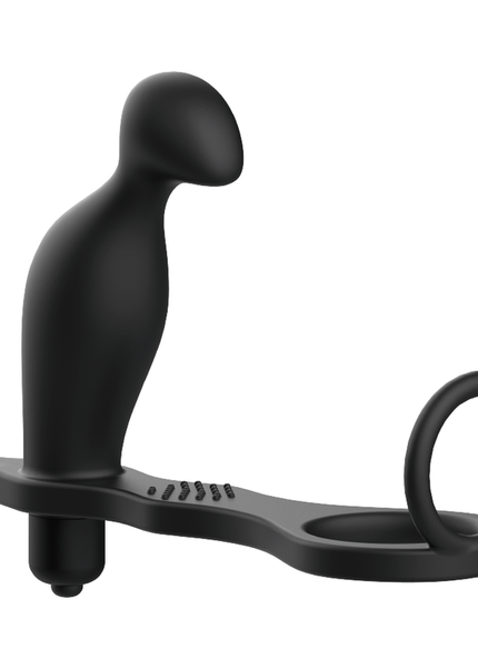 ADDICTED TOYS - PLUG ANALE CON ANELLO IN SILICONE NERO 12 CM