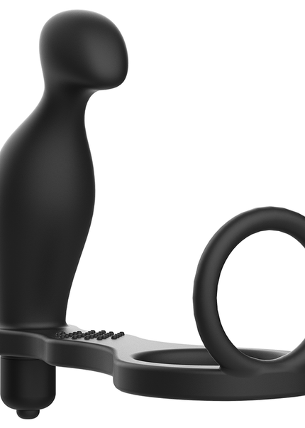 ADDICTED TOYS - PLUG ANALE CON ANELLO IN SILICONE NERO 12 CM