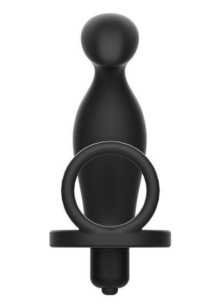 ADDICTED TOYS - PLUG ANALE CON ANELLO IN SILICONE NERO 12 CM