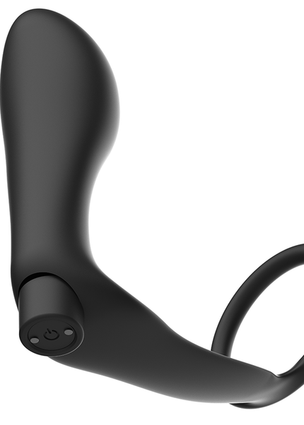 ADDICTED TOYS - ANELLO PER PENE CON TELECOMANDO PLUG ANALE NERO RICARICABILE